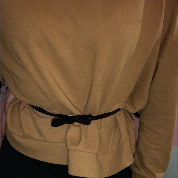 Kids Sleek black belt with tiny stylish bow - Picture 2 of 8